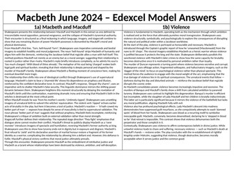 Macbeth Edexcel June 2024 Model Answers