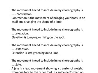 Contemporary Dance Choreography