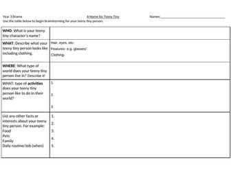 Year 3 Drama Scriptwriting Task