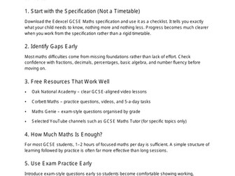 GCSE Maths homeschooling guide
