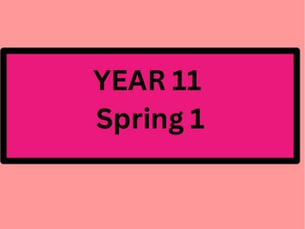 Year 11 PSHE spring 1