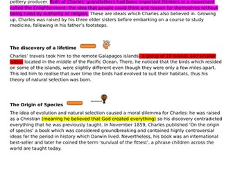 Darwin Non Chronological Report- Jane Considine style