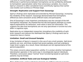 Hemispheric Lateralisation — Split Brain Research, Sperry & Gazzaniga with Exam Skills