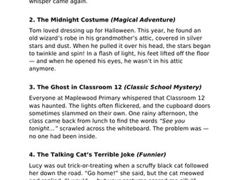 Halloween Story Starters
