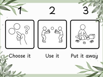 Visual instructions - Tidy up time