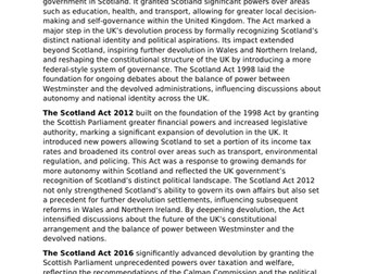 Key Devolution Legislation