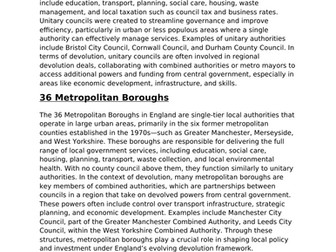 Existing Devolution in England