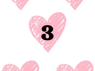 Valentines numbers 1-5