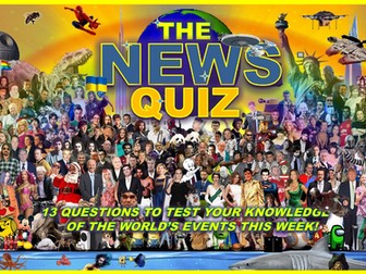 The News Quiz January 5th - 12th 2026 Form Tutor Time Current Affairs