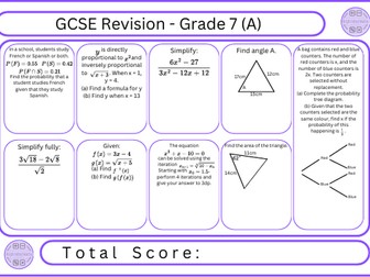 GCSE Maths Revision - Grade 7
