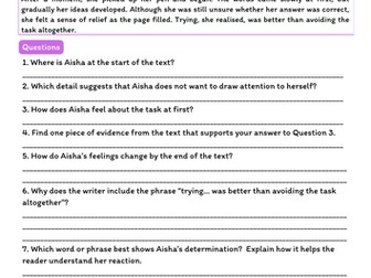 Quick Reading Inference Bundle | Character, Setting & Decisions | Year 8
