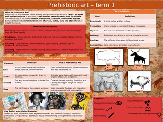 Prehistoric Art FULL Scheme of Work (KS3) 1/2 term project + Assessment Pack & Cover work