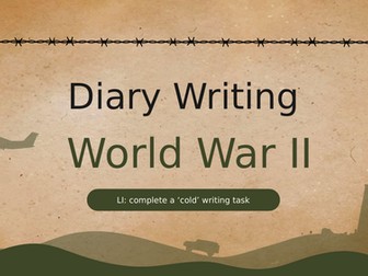 World War 2 Diary and Letter Writing KS2/ BBC video clips