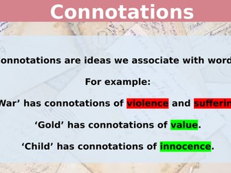 Exploring Connotations - AQA English Language