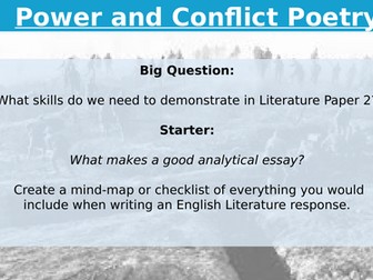 Introduction to Anthology Poetry: Power and Conflict