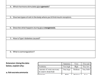 3 A-level Biology Do Nows/Starters