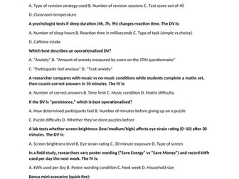 Research Methods - Two lessons pack - Experimental Design and Controlling Variables