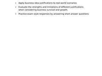Btec Lesson Unit 7 - Business Plan