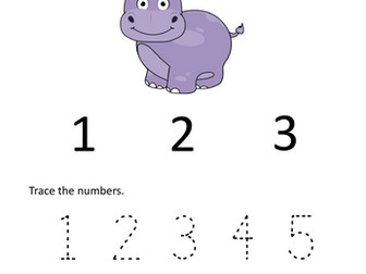 Count and Trace Numbers 1–3 | EYFS Math Worksheets | Preschool Counting