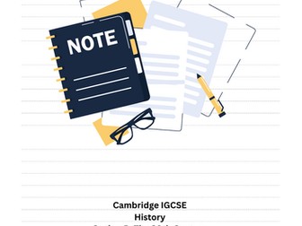 IGCSE history note taking guides/workbooks