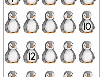 Penguin Missing Numbers to 20
