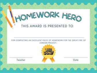Homework certificate