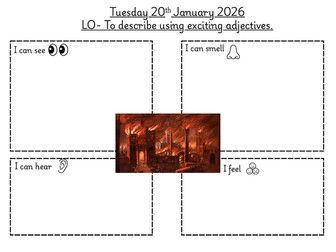 The Great Fire of London description sheet
