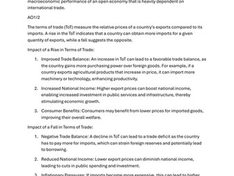 CIE Economics 9708 Essay package.Unit 6 International economic issues
