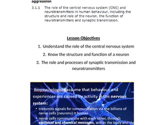 2. Nervous system, Synaptic transmission and neurotransmitters