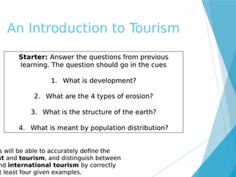 KS3 Tourism Unit