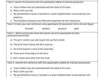 Non-Chronological report - Egyptian's belief