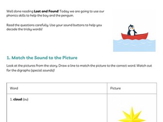 Lost and Found: Phonics activities