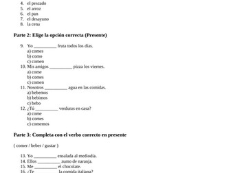 KS3_El presente_las horas_la comida