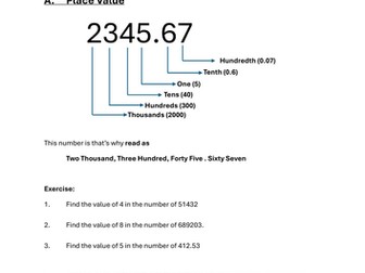 GCSE (Foundation) Mathematics - Week 1 Numbers(1)