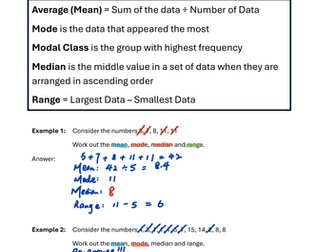 GCSE (Foundation) Mathematics - Week 5 Statistic (1)