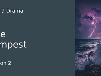 Drama The Tempest Scheme of Work Mood and Atmosphere Five Lessons