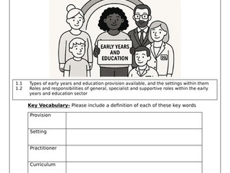 T-Level Education Element 1 wider education sector revision workbook