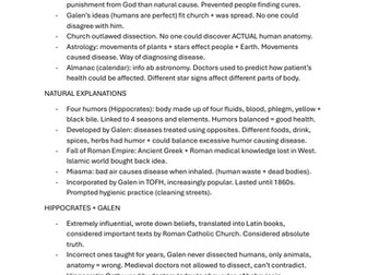 Health and the people: c1000 to present Notes