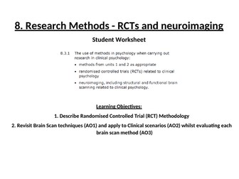 8. Research Methods - Randomised Controlled Trials and Neuroimaging Techniques