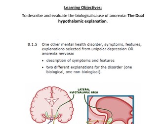 2. Anorexia - Biological explanation