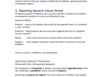 MUN Student Prep Pack