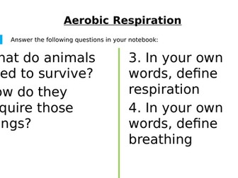 AQA GCSE Biology – B9 Respiration - PowerPoint pack