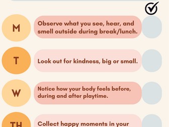 SEMH - Mindful Playtime Missions Poster