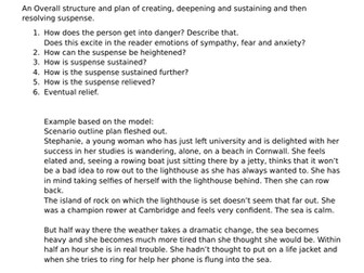 Creating suspense 13- 15 year olds