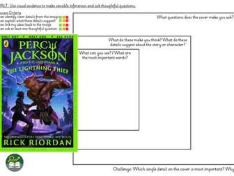 Percy Jackson & the Lightning Thief – Book Cover Inference Worksheet