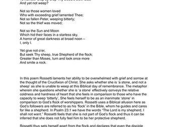 A/AS English Literature Christina Rossetti anthology: analysis of "Good Friday"