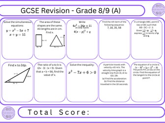 GCSE Maths Revision - Grade 8/9
