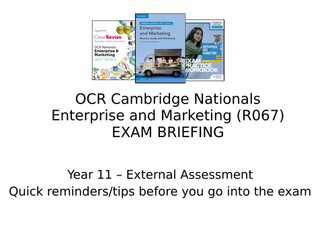 OCR Business & Enterprise RO67 Exam Revision / Briefing Slides