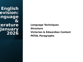 Language and Literature Revision Class