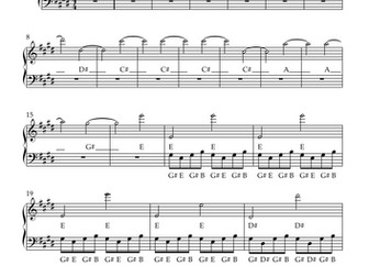 Runaway piano sheet music